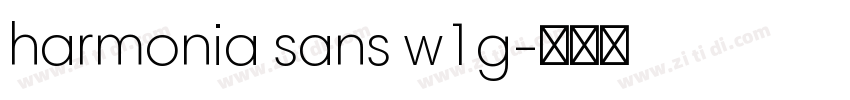 harmonia sans w1g字体转换